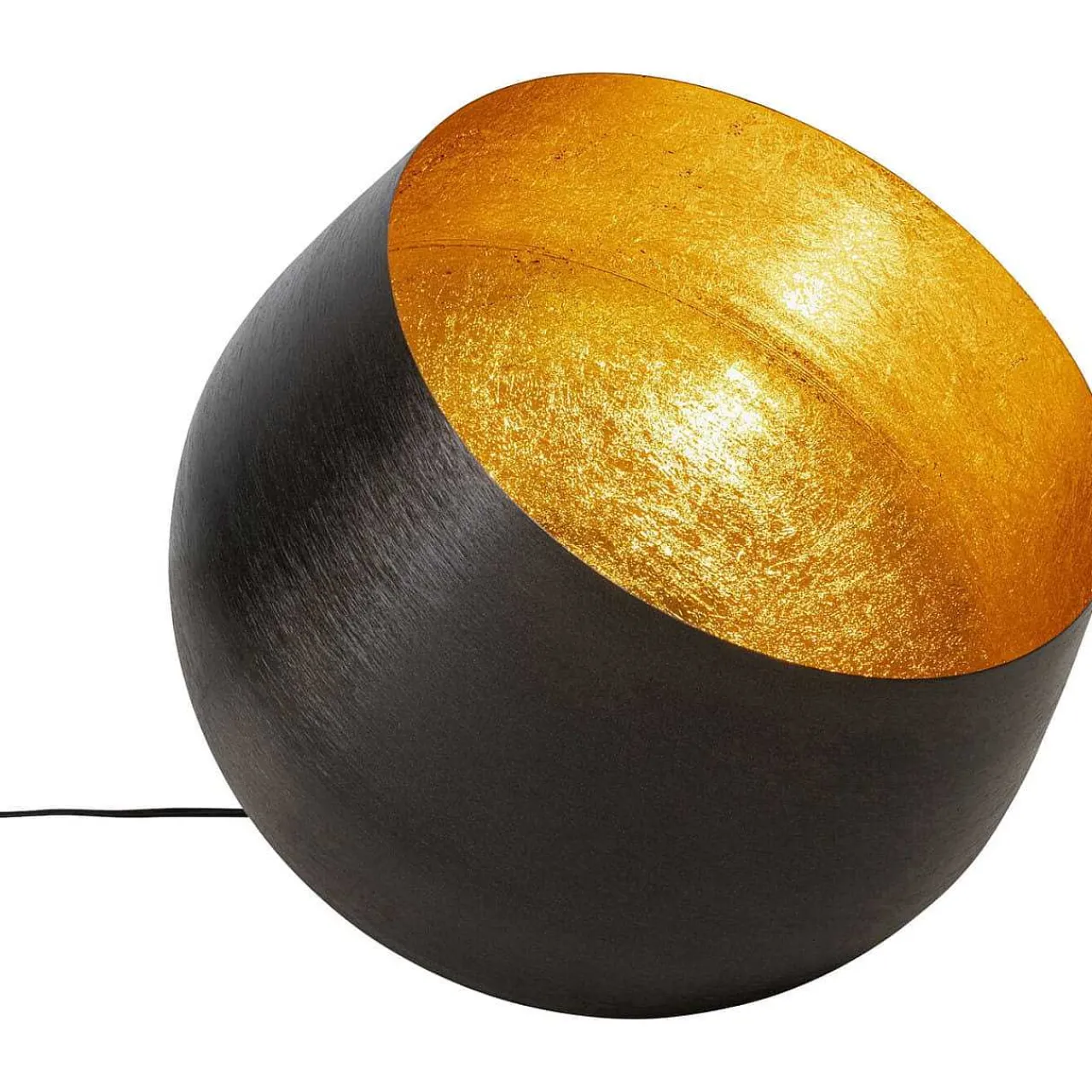 KARE Design Bodenleuchte Apollon Smooth Schwarz Rund 50> Bodenleuchten