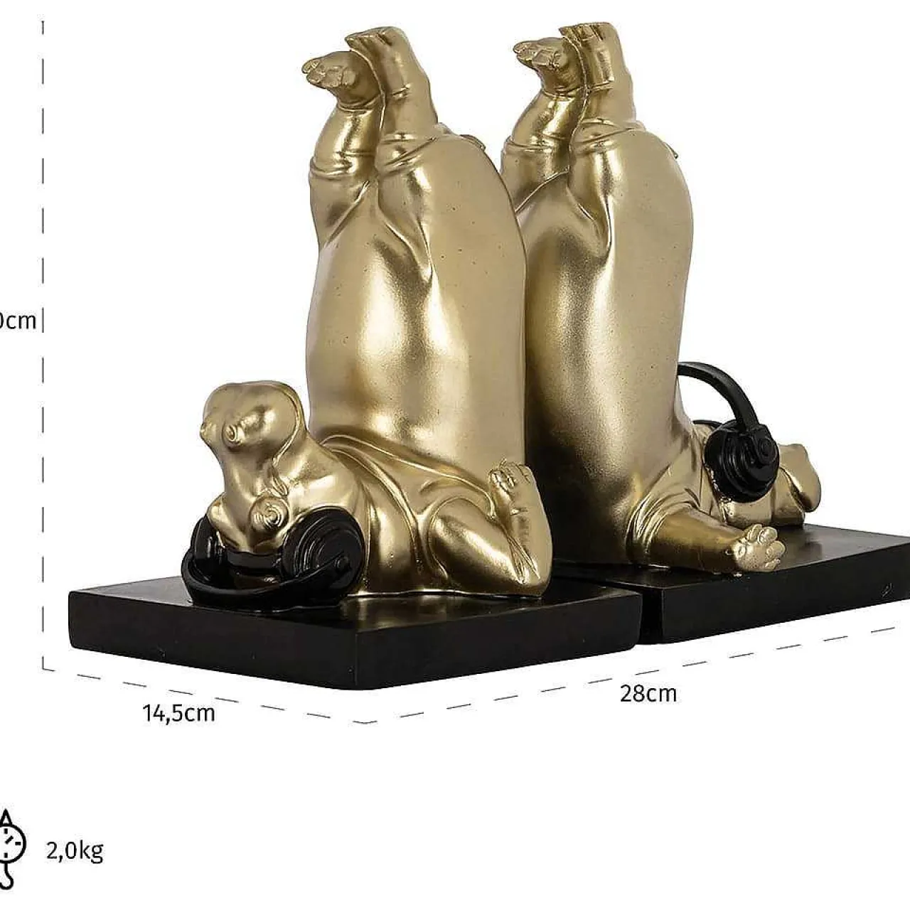 Richmond Interiors Buchstutze Hippo> Wohnaccessoires