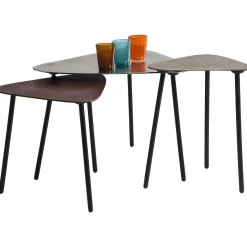 KARE Design Couchtisch Loft Triangle Vintage (3/Set)><noscript><img width=