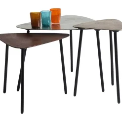 KARE Design Couchtisch Loft Triangle Vintage (3/Set)><noscript><img width=