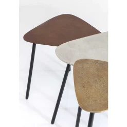 KARE Design Couchtisch Loft Triangle Vintage (3/Set)><noscript><img width=