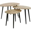 mutoni industrial Couchtisch Organic Akazie Natur (3Er-Set)> Wohnzimmer