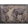 mutoni pleasure 3D Metallbild Weltkarte Visionik 120X80> Mutoniart