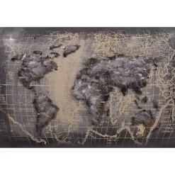 mutoni pleasure 3D Metallbild Weltkarte Visionik 120X80> Mutoniart