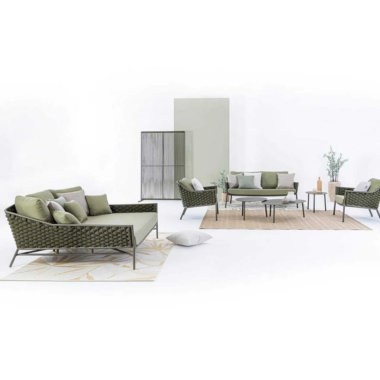 mutoni lifestyle Daybed Everly Mit Kissen Olive 166X153> Daybeds Und Sonneninseln
