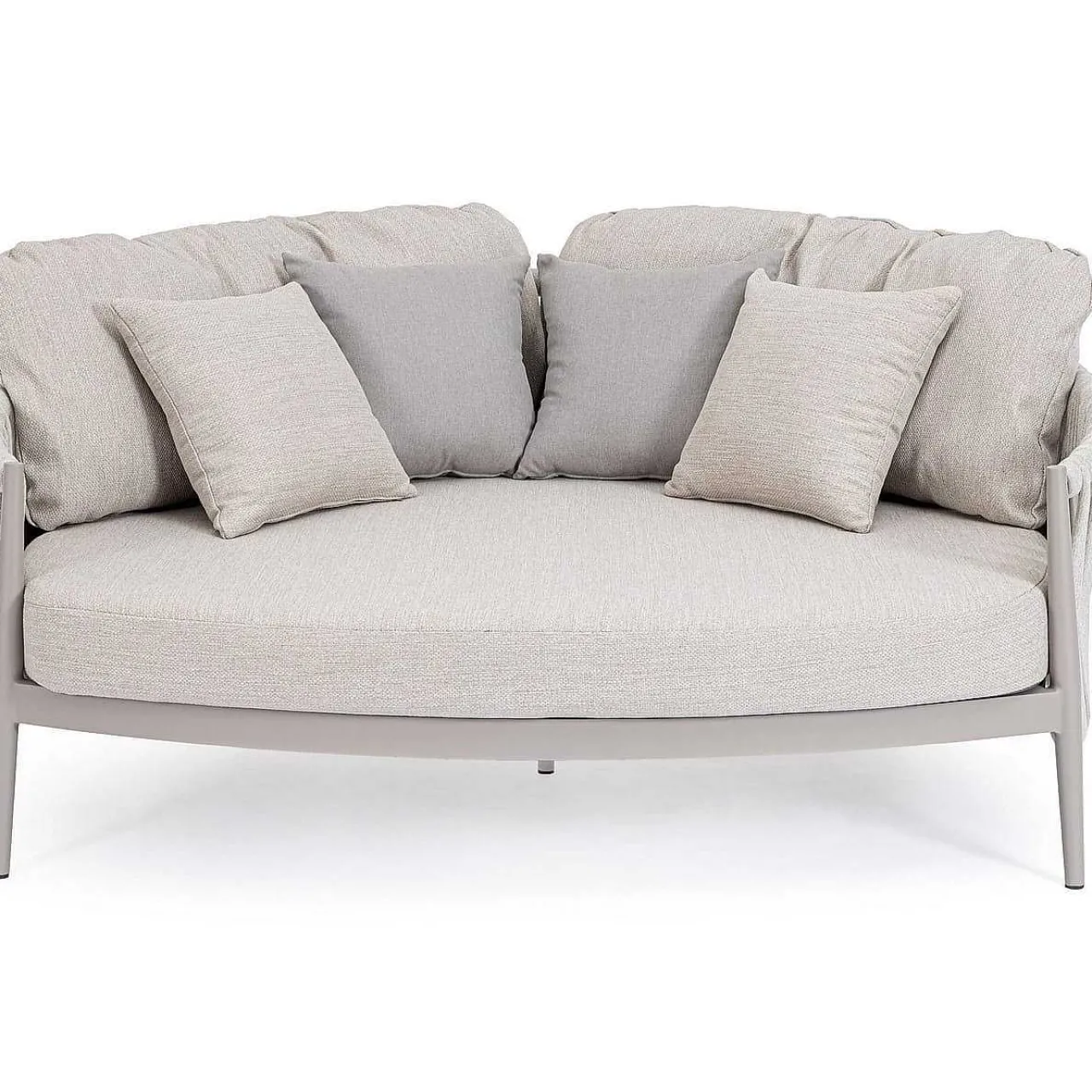 mutoni lifestyle Daybed Jacinta Mit Kissen Hellgrau 160X145> Daybeds Und Sonneninseln