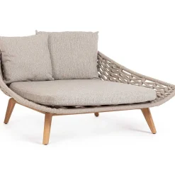 mutoni lifestyle Daybed Tamires Mit Kissen Teakholz Beige 136X161><noscript><img width=
