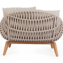 mutoni lifestyle Daybed Tamires Mit Kissen Teakholz Beige 136X161><noscript><img width=