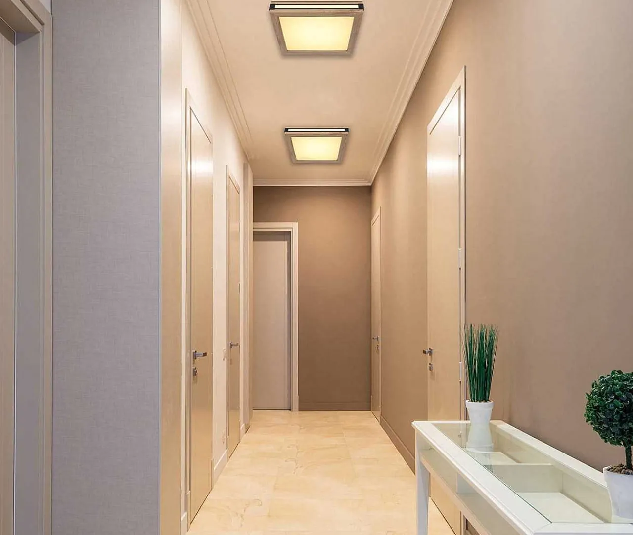 mutoni light Deckenleuchte Carla Metall Natur Weiss Led 30> Led-Deckenleuchten