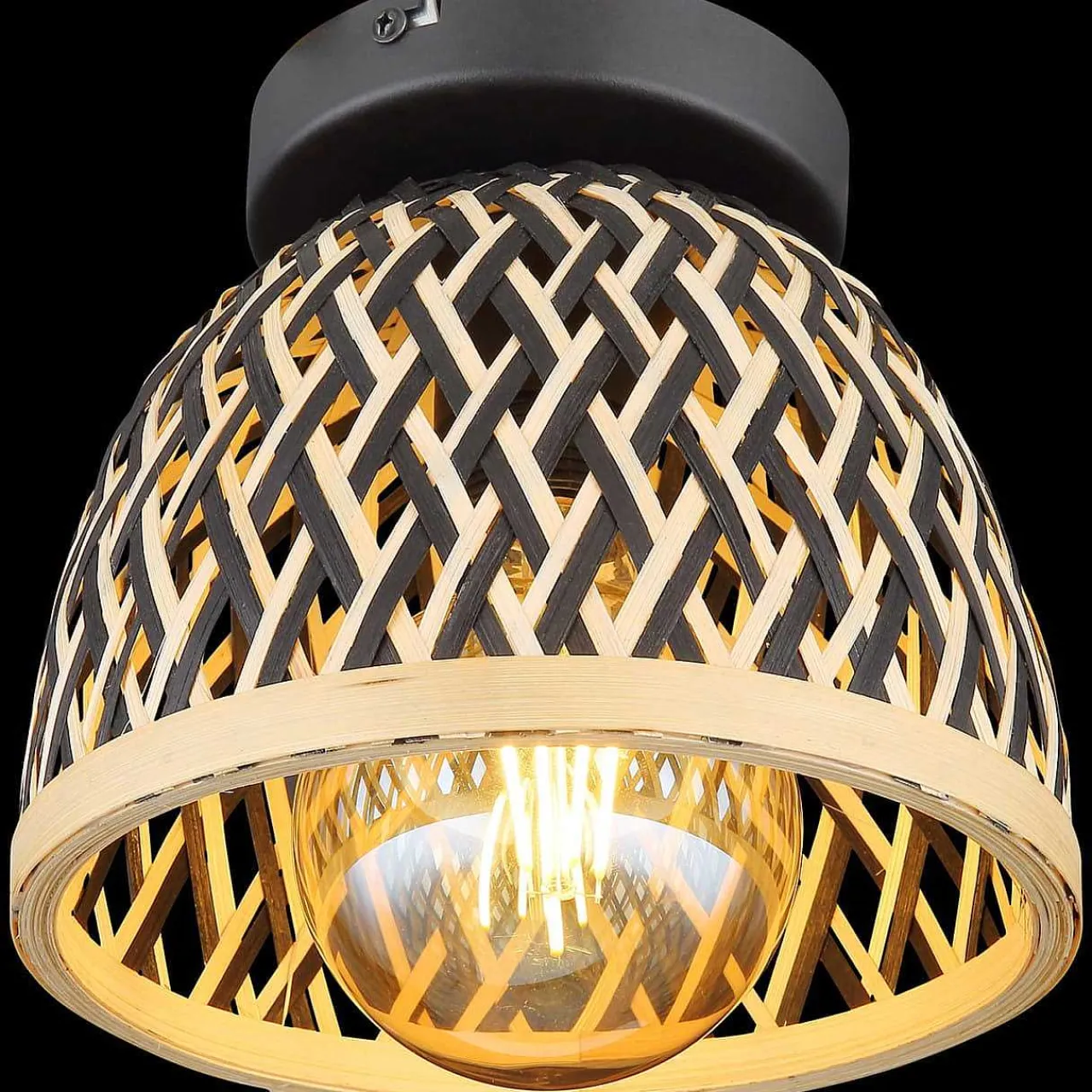 mutoni light Deckenleuchte Colly Metall Schwarz Matt 1Xe27 Led> Led-Deckenleuchten