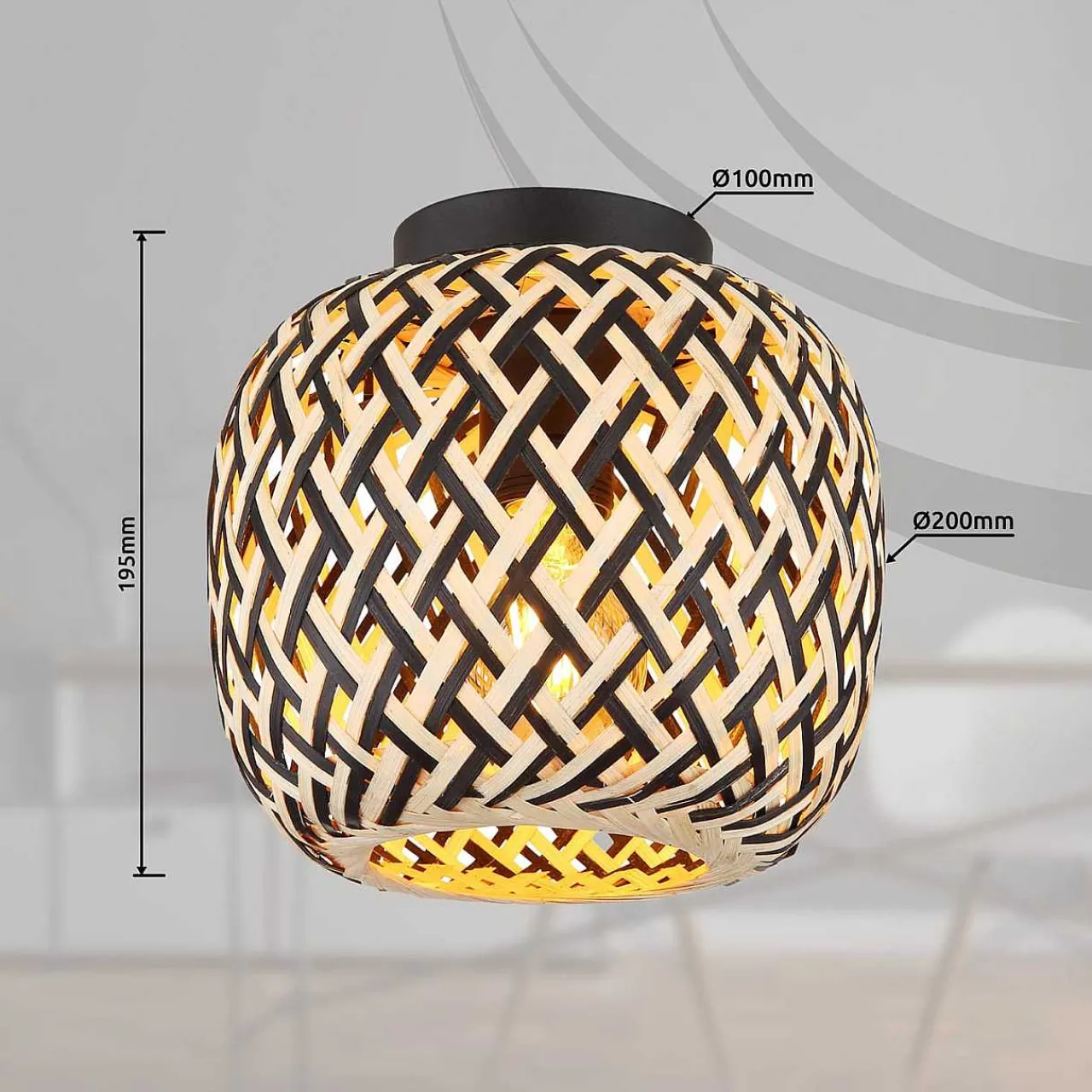 mutoni light Deckenleuchte Colly Metall Schwarz Matt 1Xe27 Led 20> Led-Deckenleuchten