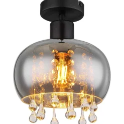 mutoni light Deckenleuchte Corry Metall Schwarz Matt 1Xe27 Led><noscript><img width=