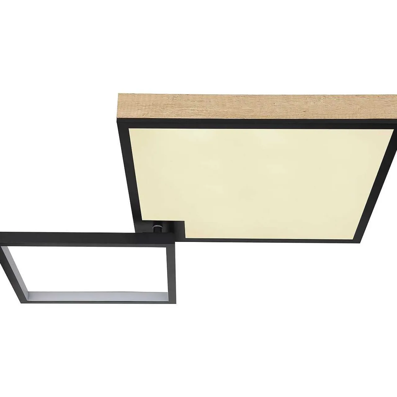 mutoni light Deckenleuchte Jacky Metall Holzoptik Schwarz Matt Led> Led-Deckenleuchten