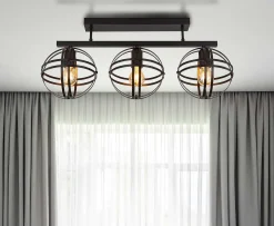 mutoni light Deckenleuchte Tamara Metall Schwarz Matt 3Xe27><noscript><img width=