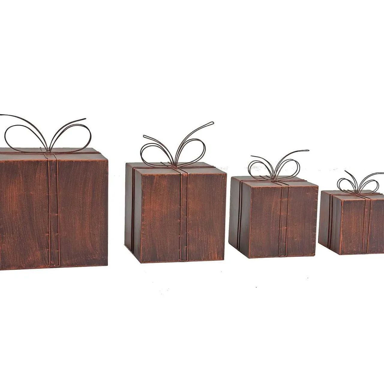 mutoni pleasure Deko Objekt Geschenkpakete Realm Rost (4-Er Set)> Deko Objekte