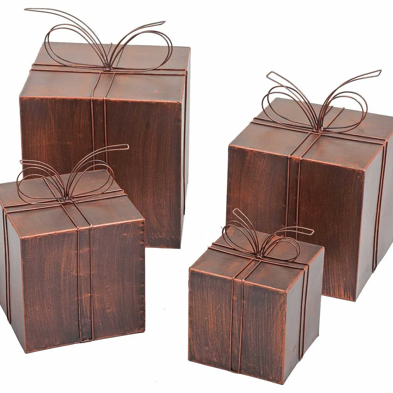 mutoni pleasure Deko Objekt Geschenkpakete Realm Rost (4-Er Set)> Deko Objekte