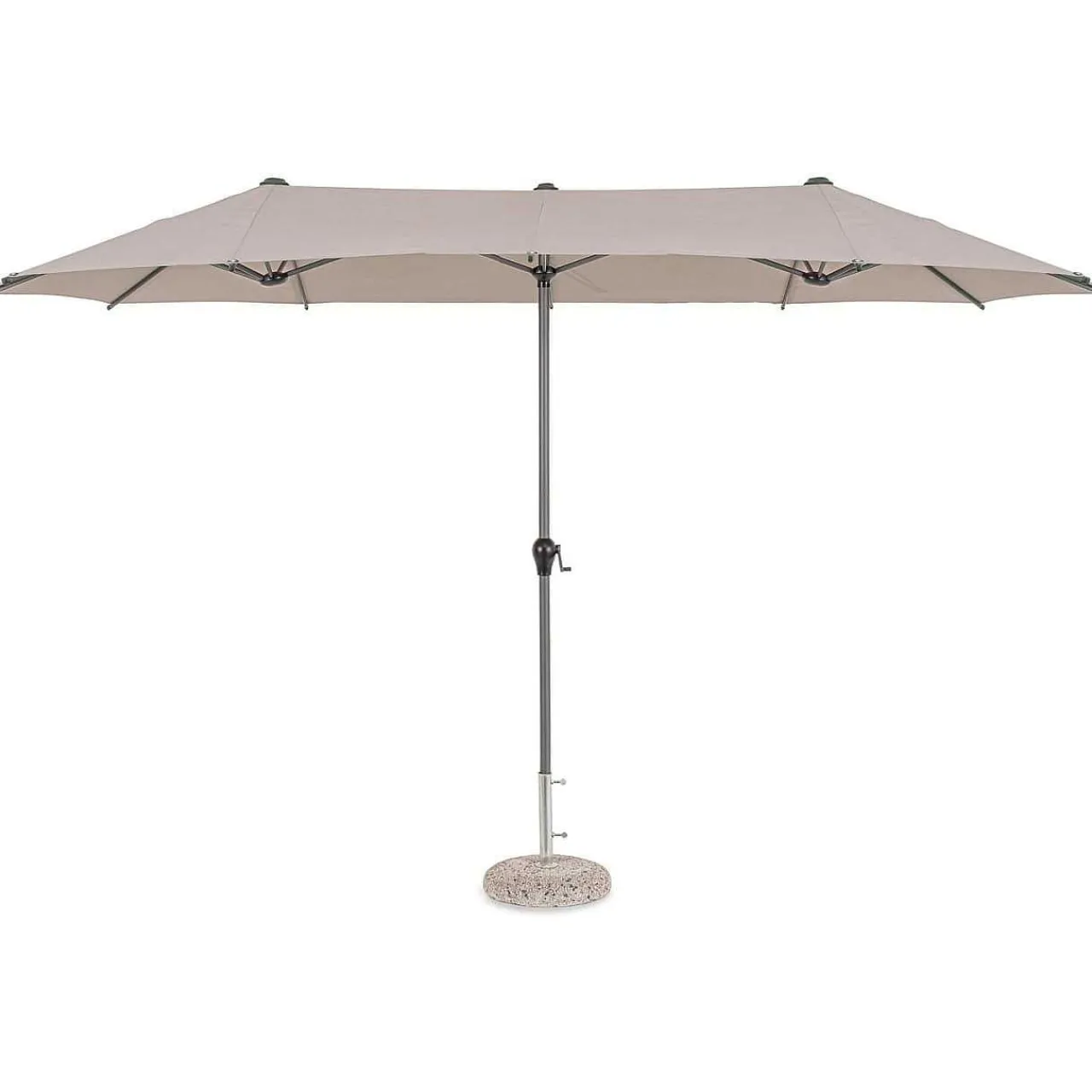 mutoni lifestyle Doppelsonnenschirm Brasil Taupe 400X200> Freiarmschirme