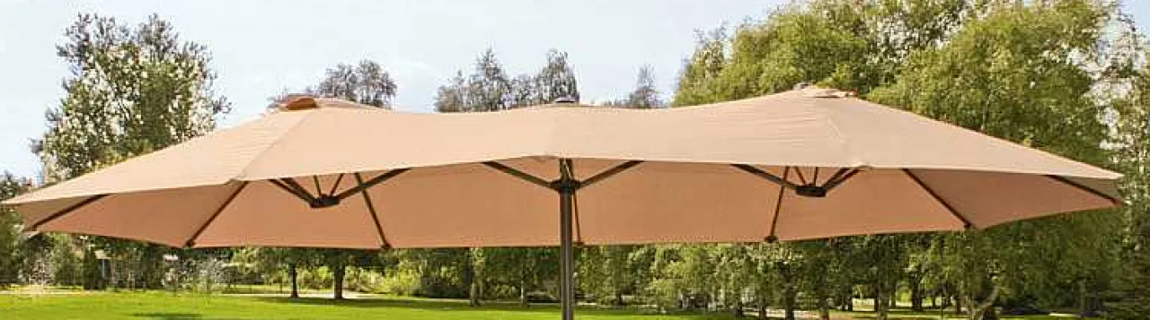 mutoni pleasure Doppel-Sonnenschirm Lyradia Hellbraun> Stockschirme