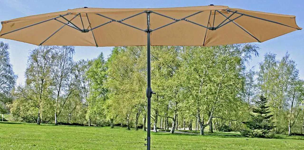 mutoni pleasure Doppel-Sonnenschirm Lyradia Hellbraun> Stockschirme