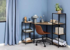 mutoni scandi Eckschreibtisch Multiple Bronx Braun Schwarz 85><noscript><img width=