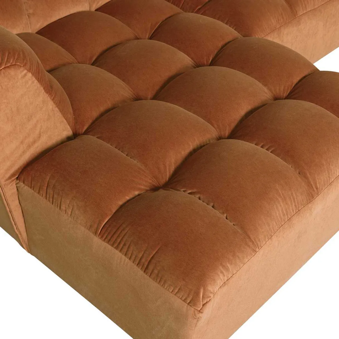 mutoni living Ecksofa Allure Links Washed Velvet Terra 324X165> Ecksofas