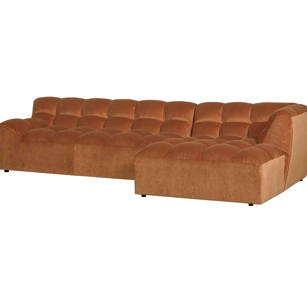 mutoni living Ecksofa Allure Rechts Washed Velvet Terra 324X165> Ecksofas