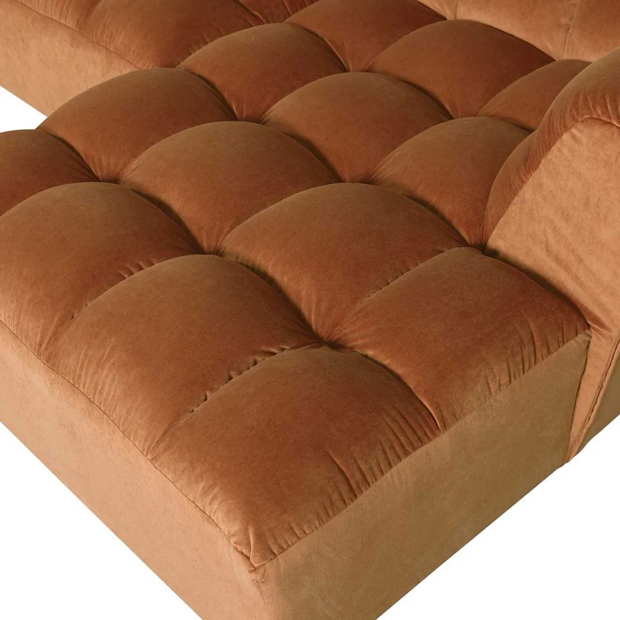 mutoni living Ecksofa Allure Rechts Washed Velvet Terra 324X165> Ecksofas