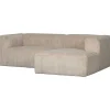 mutoni living Ecksofa Bean Rechts Hefty Ribcord Travertin 254X178> Ecksofas