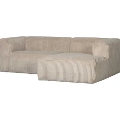 mutoni living Ecksofa Bean Rechts Hefty Ribcord Travertin 254X178> Ecksofas