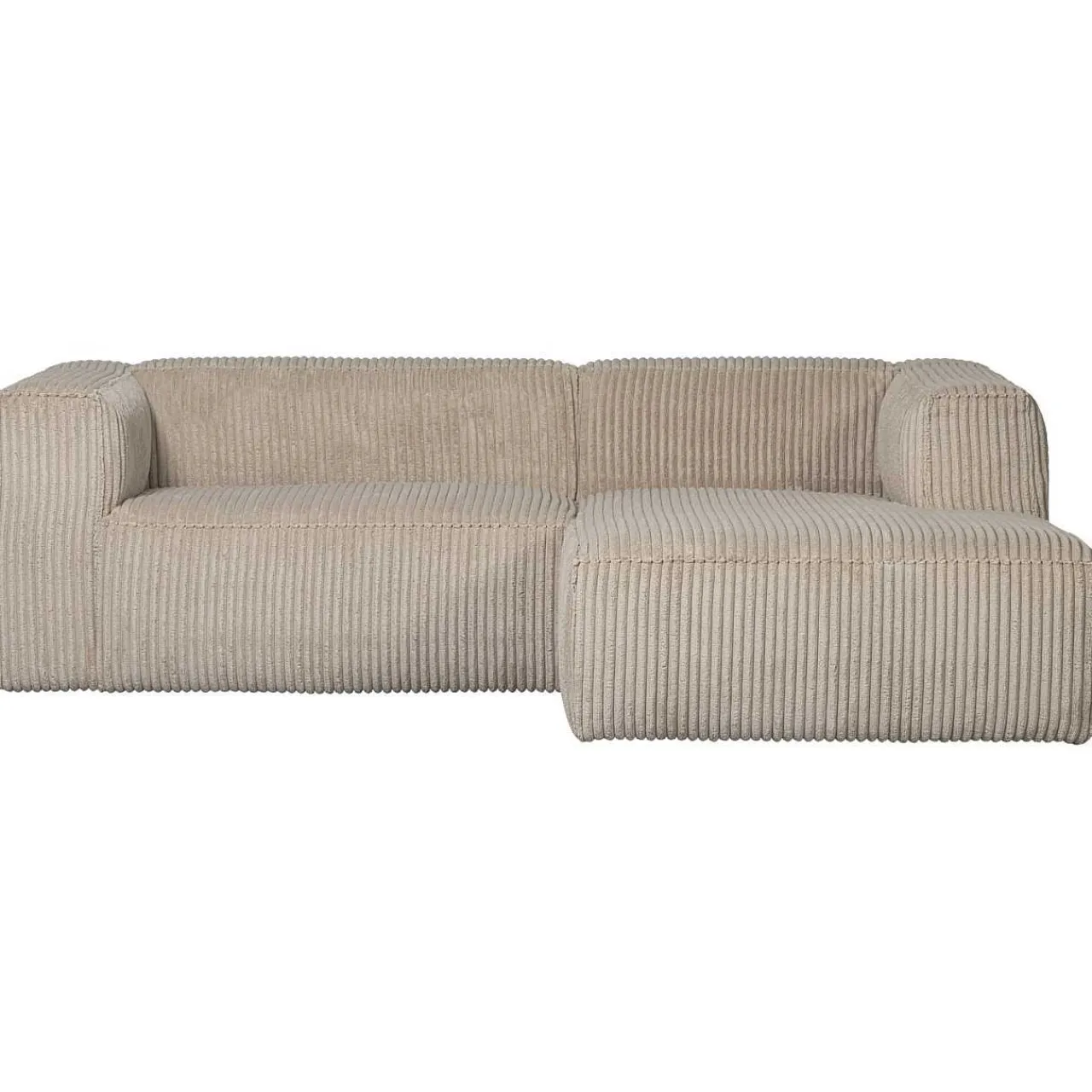 mutoni living Ecksofa Bean Rechts Hefty Ribcord Travertin 254X178> Ecksofas