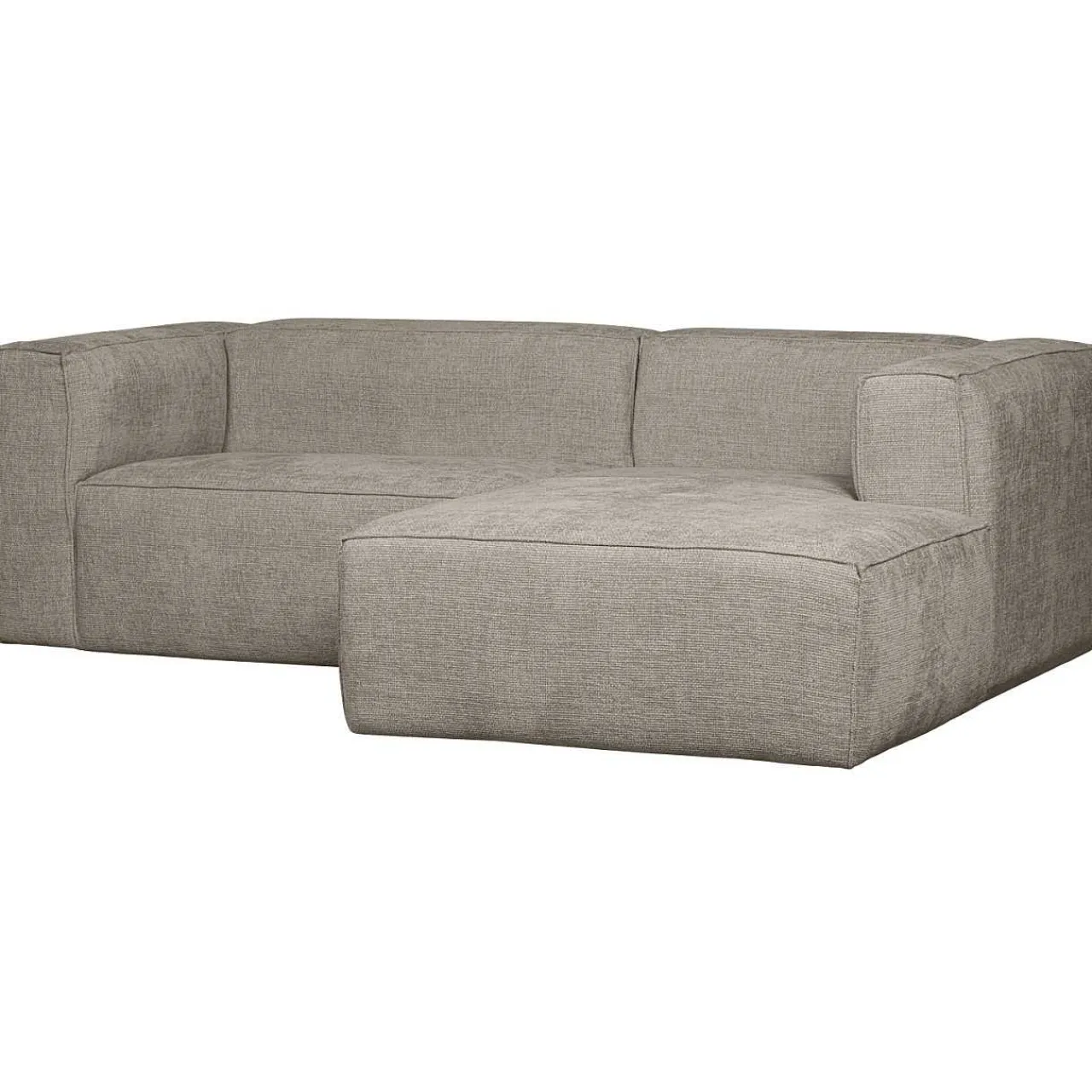 mutoni living Ecksofa Bean Rechts Hefty Melange Travertin 254X178> Ecksofas