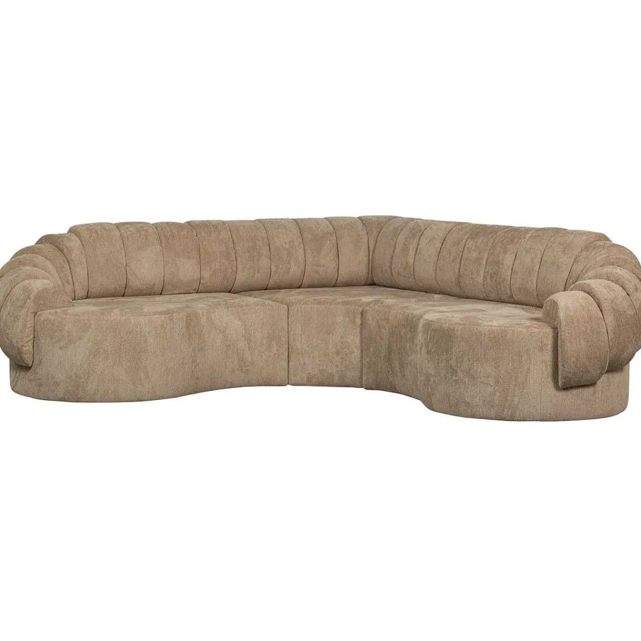 mutoni living Ecksofa Croissant Beige 260X260> Ecksofas