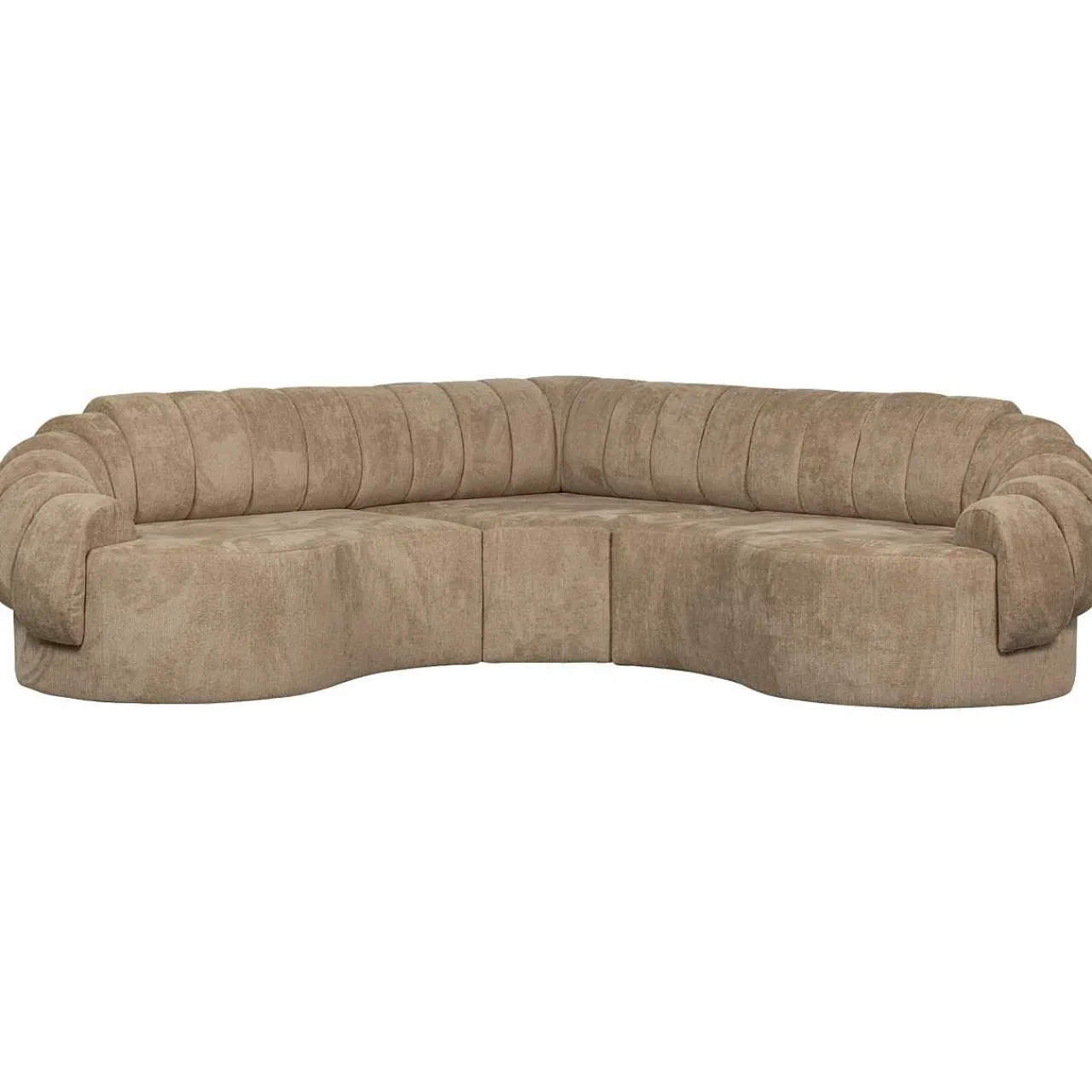 mutoni living Ecksofa Croissant Beige 260X260> Ecksofas
