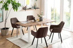 mutoni casual Essgruppe Dining I Massivholz Akazie Natur Braun 180 (5-Tlg.)><noscript><img width=