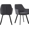 mutoni casual Essgruppe Dining I Massivholz Akazie Cognac Grau 160 (5-Tlg.)> Essgruppen