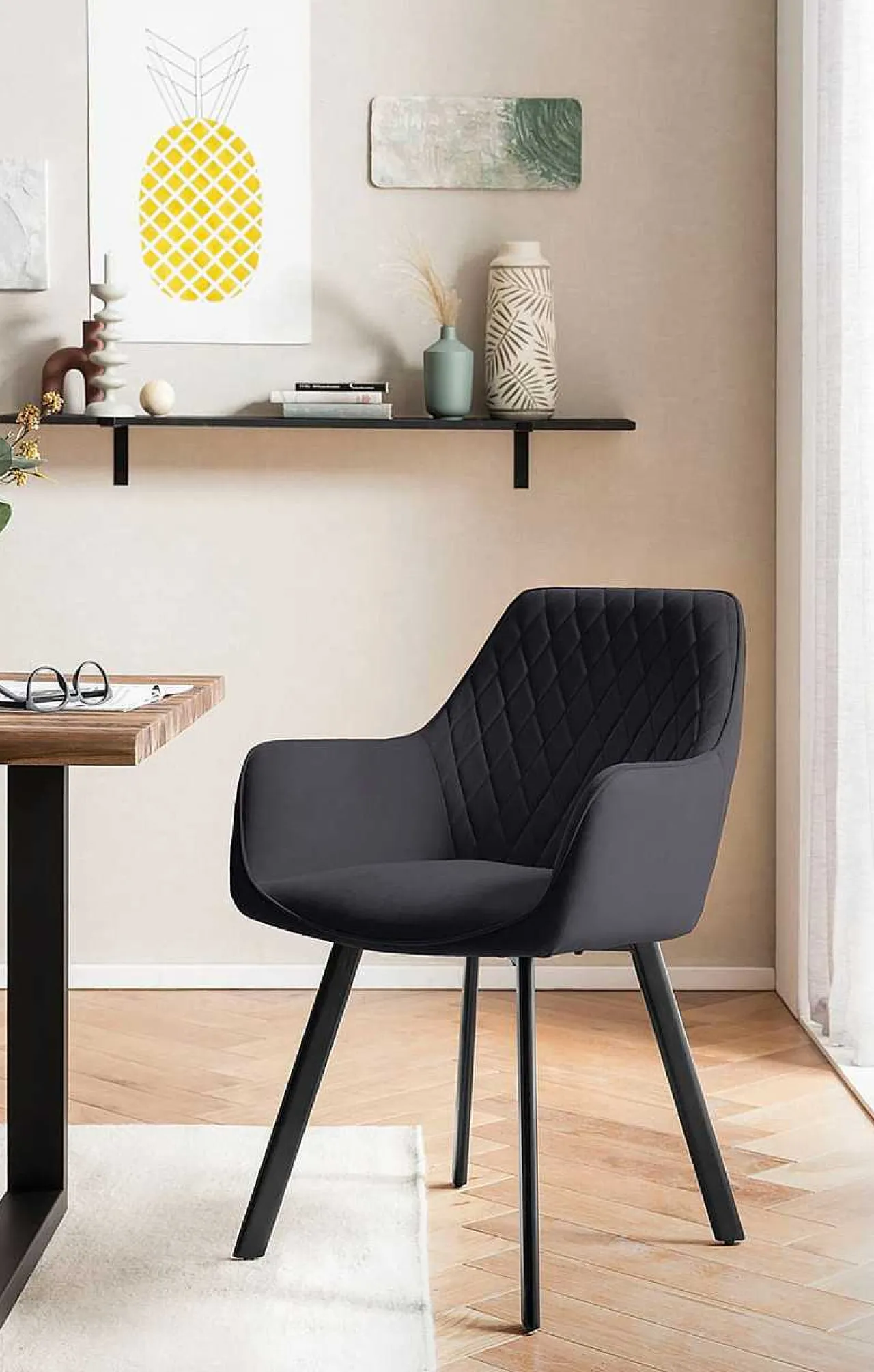 mutoni casual Essgruppe Dining I Massivholz Akazie Cognac Grau 160 (5-Tlg.)> Essgruppen