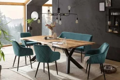 mutoni casual Essgruppe Forestal Massivholz Akazie Natur Tannengrun 200 (6-Tlg.)><noscript><img width=
