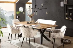 mutoni casual Essgruppe Forestal Massivholz Akazie Natur Creme 220 (6-Tlg.)><noscript><img width=