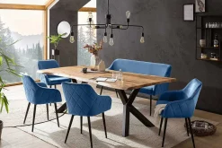 mutoni casual Essgruppe Forestal Massivholz Akazie Natur Blau 220 (6-Tlg.)><noscript><img width=