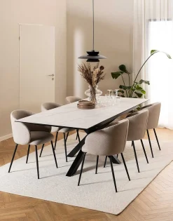 mutoni scandi Esstisch Triple-X Keramik Weiss 200-240X100><noscript><img width=