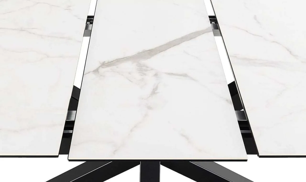 mutoni scandi Esstisch Triple-X Keramik Weiss 168-210X90> Esstische