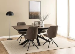 mutoni scandi Esstisch Triple-X Keramik Rostbraun 200-240X100><noscript><img width=