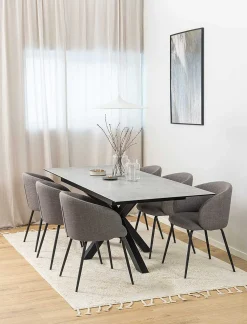 mutoni scandi Esstisch Triple-X Keramik Grau 168-210X90><noscript><img width=