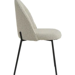 mutoni sweet home Esszimmerstuhl Clusto Stoff Metall Graubeige (2Er-Set)> Polsterstühle