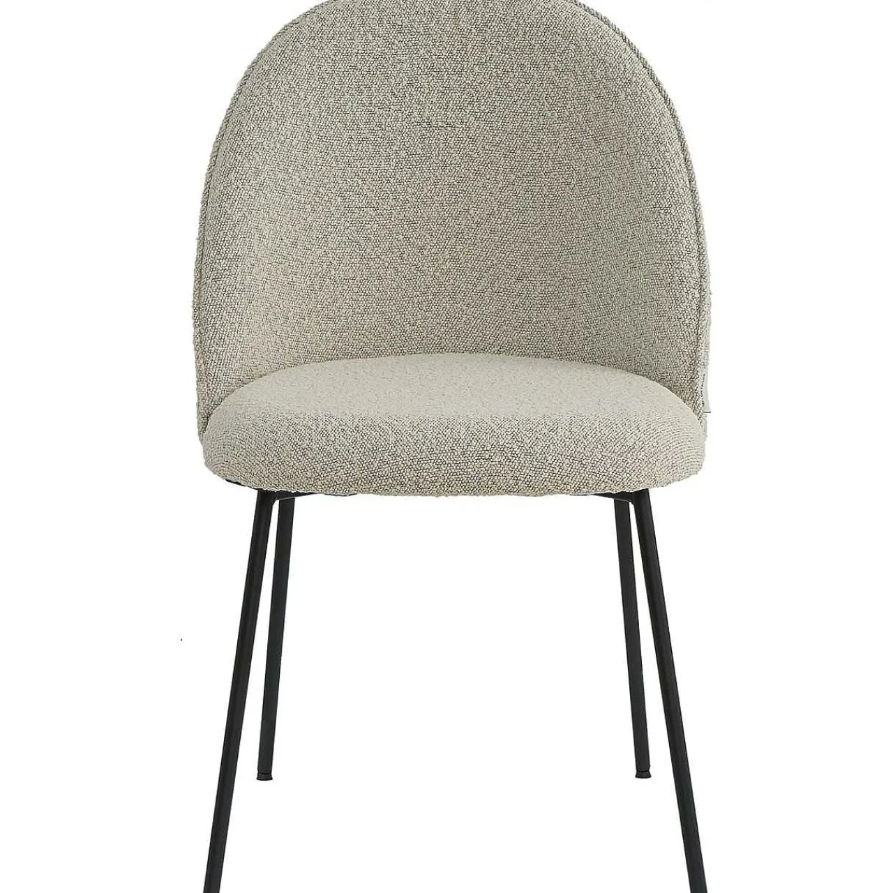 mutoni sweet home Esszimmerstuhl Clusto Stoff Metall Graubeige (2Er-Set)> Polsterstühle