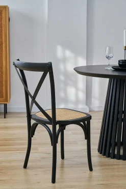 mutoni sweet home Esszimmerstuhl Jara Schwarz Natur (2Er-Set)><noscript><img width=