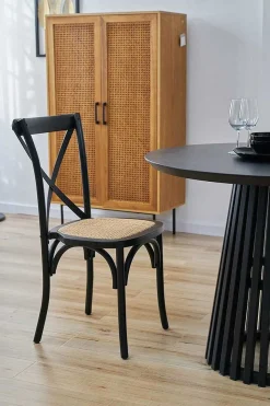 mutoni sweet home Esszimmerstuhl Jara Schwarz Natur (2Er-Set)><noscript><img width=