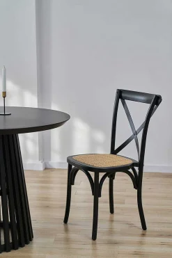 mutoni sweet home Esszimmerstuhl Jara Schwarz Natur (2Er-Set)><noscript><img width=