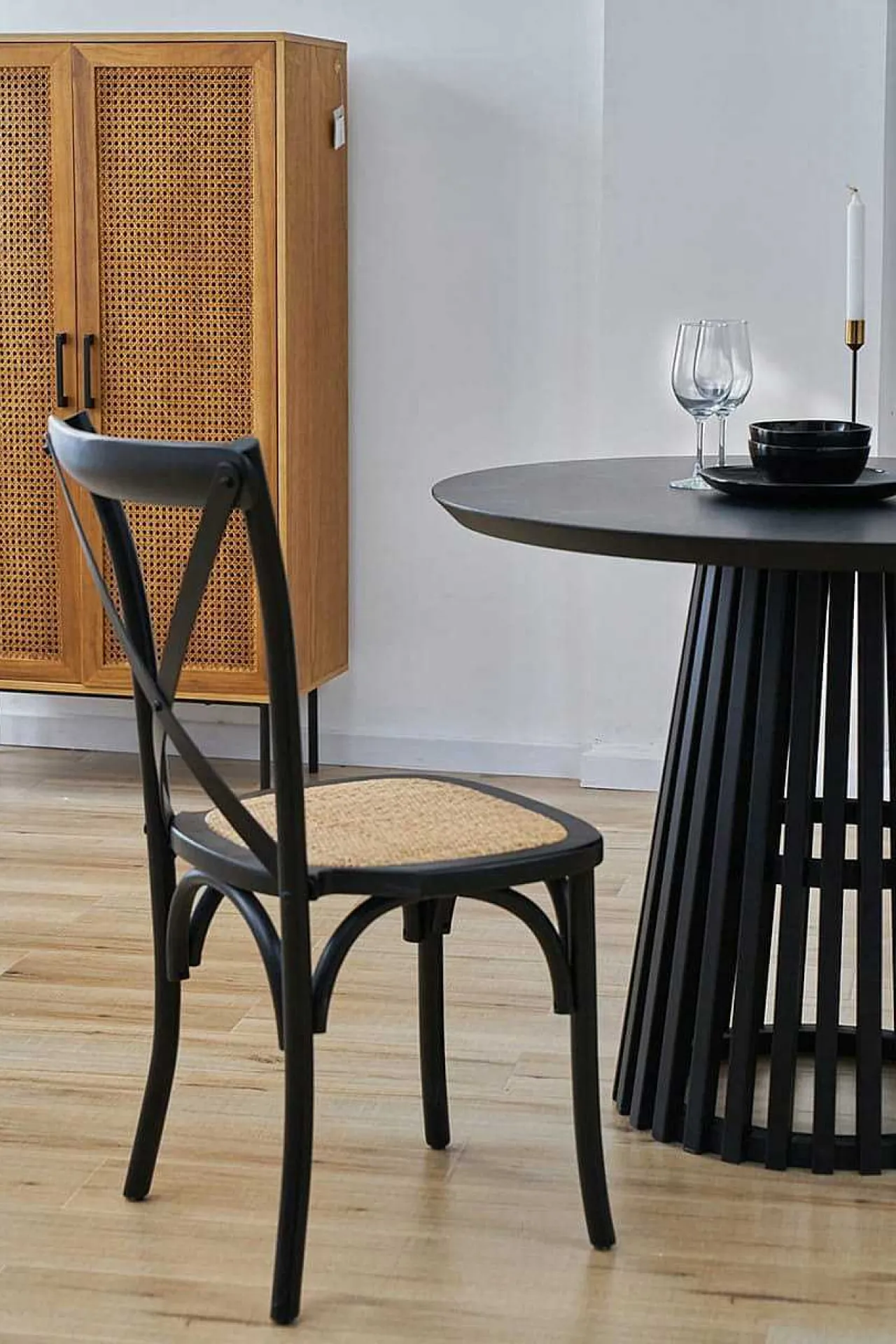 mutoni sweet home Esszimmerstuhl Jara Schwarz Natur (2Er-Set)> Holzstühle