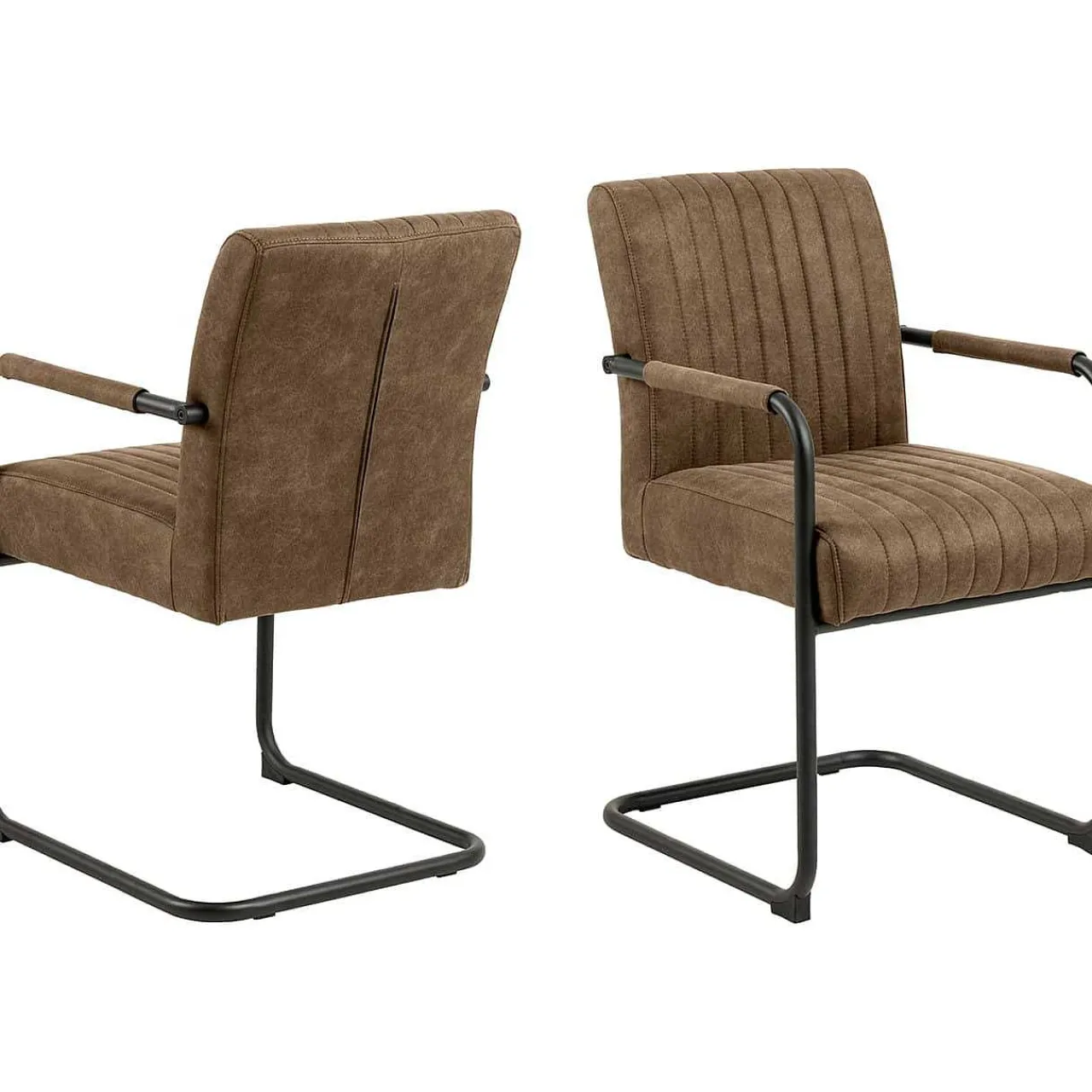 mutoni scandi Esszimmerstuhl Mit Armlehnen Artemis Braun (1 Stuck)> Freischwinger